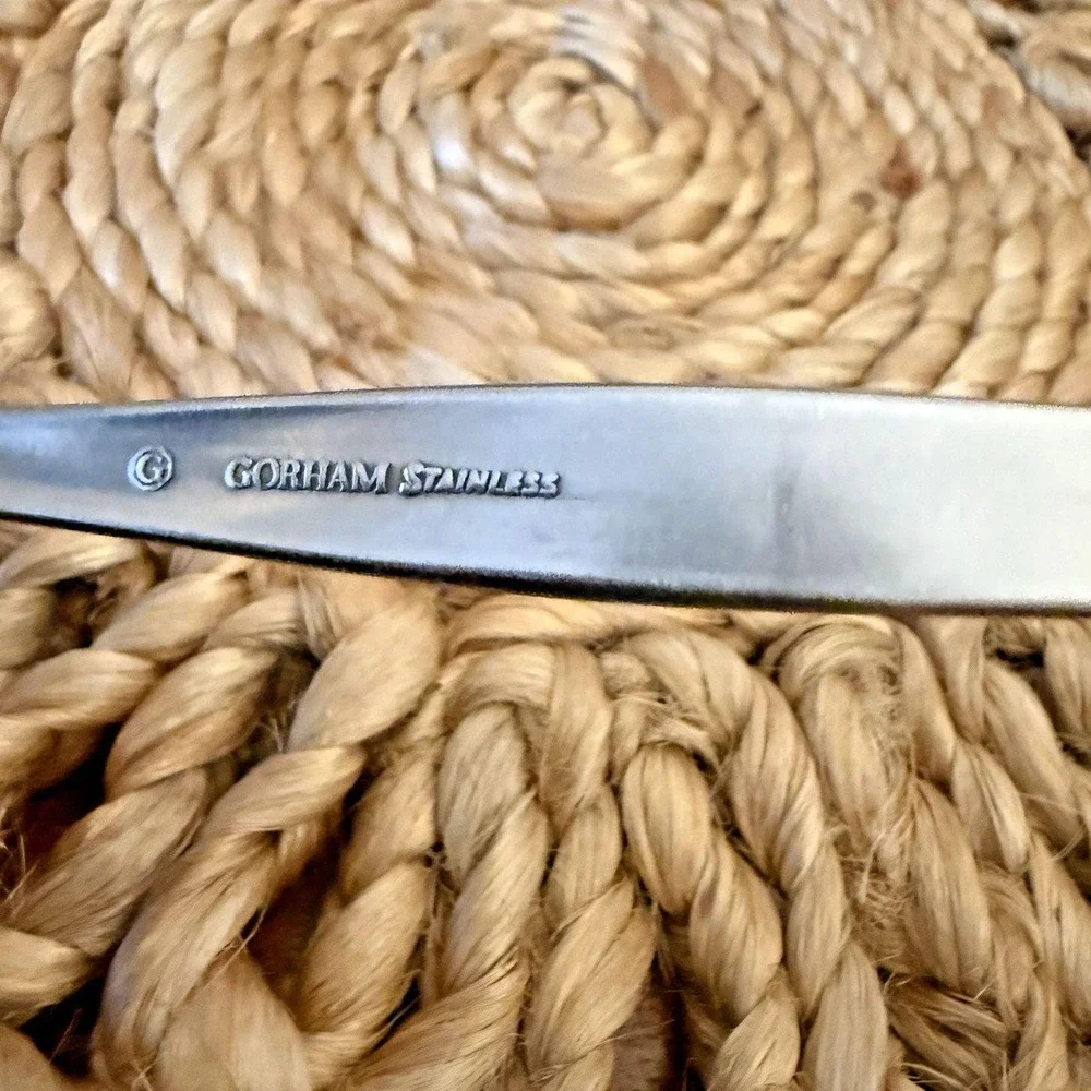 Gorham Stainless Silverware  - SPANISH SCROLL - Oval Soup Spoon‎ 6 7/8